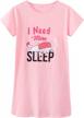 girls short sleeve sleepwear nightgowns size 12-16 cute bear tween pajamas logo