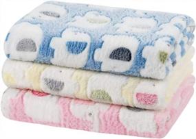 img 4 attached to Keep Your Furry Friend Cozy And Comfortable With These Dono Pet Blankets In Paw Print Design