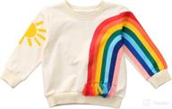 adorable unisex baby sun and rainbow sweatshirt: autumn cotton, long sleeve shirt for aesthetic comfort логотип