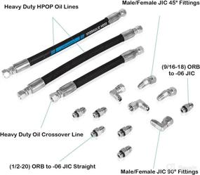 img 2 attached to 🔧 High Pressure Oil Pump HPOP Hoses Lines Kit & Crossover Line for Ford 1999-2003 7.3L Powerstroke