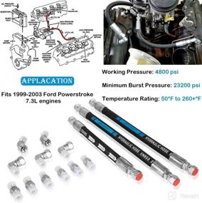 img 1 attached to 🔧 High Pressure Oil Pump HPOP Hoses Lines Kit & Crossover Line for Ford 1999-2003 7.3L Powerstroke