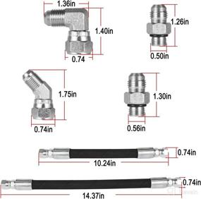 img 3 attached to 🔧 High Pressure Oil Pump HPOP Hoses Lines Kit & Crossover Line for Ford 1999-2003 7.3L Powerstroke