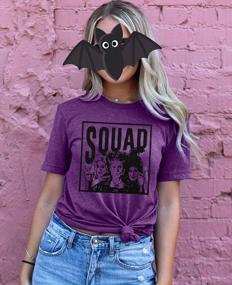 img 2 attached to Women'S "Witch Squad" Hocus Pocus Halloween T-Shirt - Sanderson Sisters Graphic Tee Top