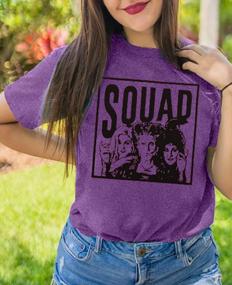 img 3 attached to Women'S "Witch Squad" Hocus Pocus Halloween T-Shirt - Sanderson Sisters Graphic Tee Top