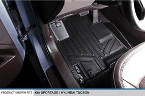 img 3 attached to High-Quality MAXLINER Floor Mats: 2 Row Liner Set Black for 2011-2013 Kia Sportage / 2010-2013 Hyundai Tucson