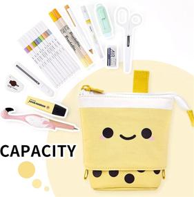 img 2 attached to Get Organized In Style With ANGOOBABY'S Cute Standing Pencil Case And Makeup Pouch – Perfect For Students And Professionals!