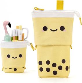 img 4 attached to Get Organized In Style With ANGOOBABY'S Cute Standing Pencil Case And Makeup Pouch – Perfect For Students And Professionals!