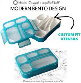 img 3 attached to Leakproof Bento Lunch Box Set With 9 Accessories For Kids - Perfect For Boys, Girls And Toddlers