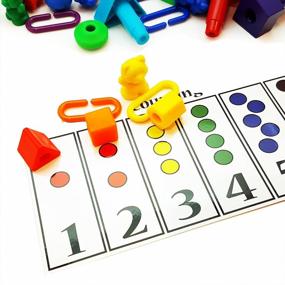 img 3 attached to Повысьте уровень обучения вашего ребенка с помощью игр для малышей Skoolzy Pegboard - выкройки, считай, кружева и играй с красочными карточками
