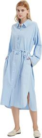 img 4 attached to GGUHHU Womens Button Rolled Up XX Large Women's Clothing : Dresses