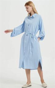 img 2 attached to GGUHHU Womens Button Rolled Up XX Large Women's Clothing : Dresses