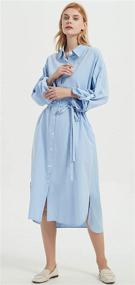 img 3 attached to GGUHHU Womens Button Rolled Up XX Large Women's Clothing : Dresses