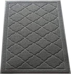 img 2 attached to 🐾 Jumbo Cat Litter Mat 47" x 36" - Mess Trapping, Easy to Clean, Long-Lasting, Phthalate-Free, Scatter Control Litter Box Mat - Gentle on Cat's Paws