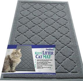 img 1 attached to 🐾 Jumbo Cat Litter Mat 47" x 36" - Mess Trapping, Easy to Clean, Long-Lasting, Phthalate-Free, Scatter Control Litter Box Mat - Gentle on Cat's Paws