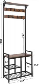 img 1 attached to Organize Your Entryway In Style With The 3-In-1 HOMEKOKO Coat Rack Shoe Bench & Storage Furniture