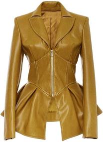 img 2 attached to Fashion Perfectly Shaping Sleeves Leather Women's Clothing : Coats, Jackets & Vests