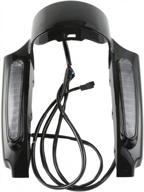 upgrade your harley touring bike with rear fender extension fascia kit and multi-functional led lights - clear lens logo