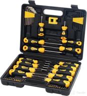 🧰 whomass magnetic screwdriver set - 51 pcs with case and super magnet, professional screwdriver set - includes slotted/phillips/hex/torx/square/pozi heads - non-slip for repair, home improvement, craft логотип