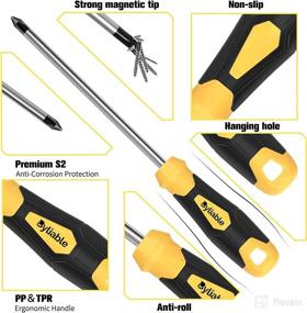 img 2 attached to 🧰 WHOMASS Magnetic Screwdriver Set - 51 PCS with Case and Super Magnet, Professional Screwdriver Set - Includes Slotted/Phillips/Hex/Torx/Square/Pozi Heads - Non-Slip for Repair, Home Improvement, Craft