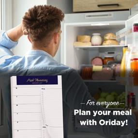 img 1 attached to Keep Your Meal Plans Organized: Oriday'S Magnetic Weekly Meal Planner And Grocery List Notepads For Your Fridge - 104 Sheets In Total