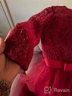 img 1 attached to Princess Burgundy Girls' Clothing: Bridesmaid Embroidered Communion Dress review by Tara Wilson