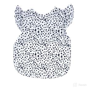 img 4 attached to 🌸 BapronBaby Flutter Organic Dot Bapron: Waterproof Stain Resistant Bib for Ages 6m - 5yr