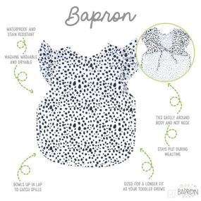 img 3 attached to 🌸 BapronBaby Flutter Organic Dot Bapron: Waterproof Stain Resistant Bib for Ages 6m - 5yr