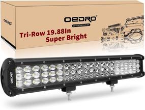 img 4 attached to Enhanced Visibility: oEdRo Tri-Row LED Light Bar 20Inch 300W for Off Road, Trucks, Jeeps, SUVs, ATVs, and UTVs
