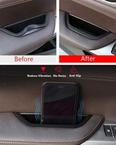 img 1 attached to 🚪 Jaronx Black Door Armrest Cover for BMW X3 X4, Driver Side Armrest Handle Storage Compartment Container Box Cover (Compatible with BMW X3 F25 2010-2016, BMW X4 F26 2014-2017)