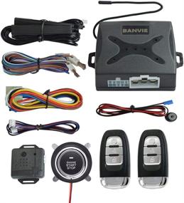 img 1 attached to 🔑 BANVIE Passive Keyless Entry Car Alarm System with Remote Engine Starter and Push to Start Ignition Button (No Siren)