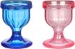 👀 eye wash cup set - keep your eyes clean and healthy - pink and blue colors logo