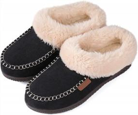 img 4 attached to ULTRAIDEAS Women'S Cozy Fuzzy Slippers With Memory Foam & Nonslip Sole For Indoor/Outdoor Comfort