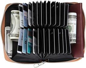 img 2 attached to 🧳 Easyoulife Men's Genuine Leather Passport Blocking Wallet, Card Case, and Money Organizer Accessories