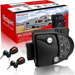 img 4 attached to 🔒 Nizzipum RV Door Lock: Keyless Entry in 2022 with Remote/Keypad Unlocking, Waterproof All Metal Latch, and Video Teaching (Black)