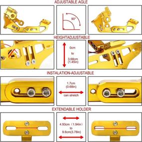 img 2 attached to Motorcycle License Plate Bracket Plate Fender Eliminator Kit License Plate Holder Mount Tail With LED Light For Kawasaki Yamaha Suzuki BMW Ducati Aprilia(Blue)