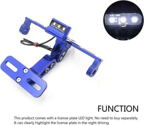 img 3 attached to Motorcycle License Plate Bracket Plate Fender Eliminator Kit License Plate Holder Mount Tail With LED Light For Kawasaki Yamaha Suzuki BMW Ducati Aprilia(Blue)