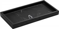 ink black luxspire vanity tray - 8x4 inch resin organizer for bathroom & kitchen countertops logo