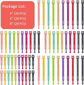 img 3 attached to Lekou Combo Cable Ties: 60-Pack Of Reusable Fastening Straps For Easy Wire Management And Home & Office Organization