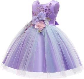 img 3 attached to 🌈 Enchanting Rainbow Princess Attire for Wedding, Bridesmaids, Pageants and Girls' Clothing