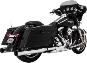 img 1 attached to Vance & Hines Eliminator 400 Slip-Ons - Chrome Finish with Black End Cap - Model 16706