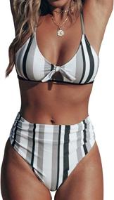 img 4 attached to 👙 CUPSHE Women's Bowknot Shirred Swimsuit: Chic Swimwear and Cover Ups for Women