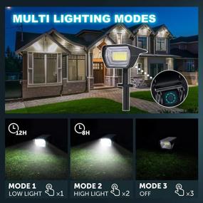 img 3 attached to Set Of 4 SOLPEX 2-In-1 Solar Spot Lights With 45 LEDs For Outdoor Use - Waterproof, IP67, Ideal For Yard, Lawn, Patio, Path, Garage, And Driveway Lighting
