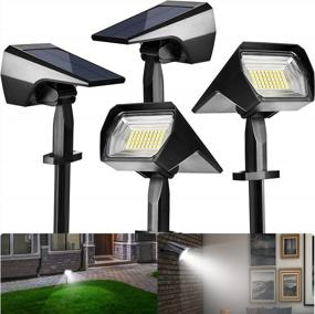 img 4 attached to Set Of 4 SOLPEX 2-In-1 Solar Spot Lights With 45 LEDs For Outdoor Use - Waterproof, IP67, Ideal For Yard, Lawn, Patio, Path, Garage, And Driveway Lighting
