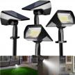 set of 4 solpex 2-in-1 solar spot lights with 45 leds for outdoor use - waterproof, ip67, ideal for yard, lawn, patio, path, garage, and driveway lighting logo