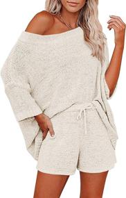 img 4 attached to Mafulus Outfits Sweater Shoulder Drawstring Women's Clothing ~ Jumpsuits, Rompers & Overalls