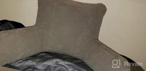 img 8 attached to HOMCA Читающая подушка, надувная подушка для отдыха на кровати с подлокотниками, отлично подходит для путешествий и кемпинга, обеспечивает поддержку поясничному отделу позвоночника, улучшенная версия