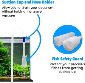 img 1 attached to 🐠 Gravel Vacuum for Aquarium: Long Nozzle Siphon with Priming Bulb, Flow Controller, and Water Changer - Fish Tank Cleaner Vacuum - Aquarium Gravel Cleaner - Efficient Siphon