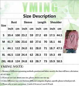 img 1 attached to Plus Size YMING Women'S Heart Print Sweatshirt For Fall - Casual Long Sleeve Pullover With Crew Neck, Perfect For Valentine'S Day And Any Occasion
