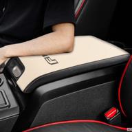 waterproof armrest console pad cover for 2009-2014 f150 - beige+black логотип