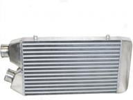performance racing front mount intercooler - ycz-036a with 2.5" inlet/outlet on one side, extra large size measuring 25"x11"x3 logo